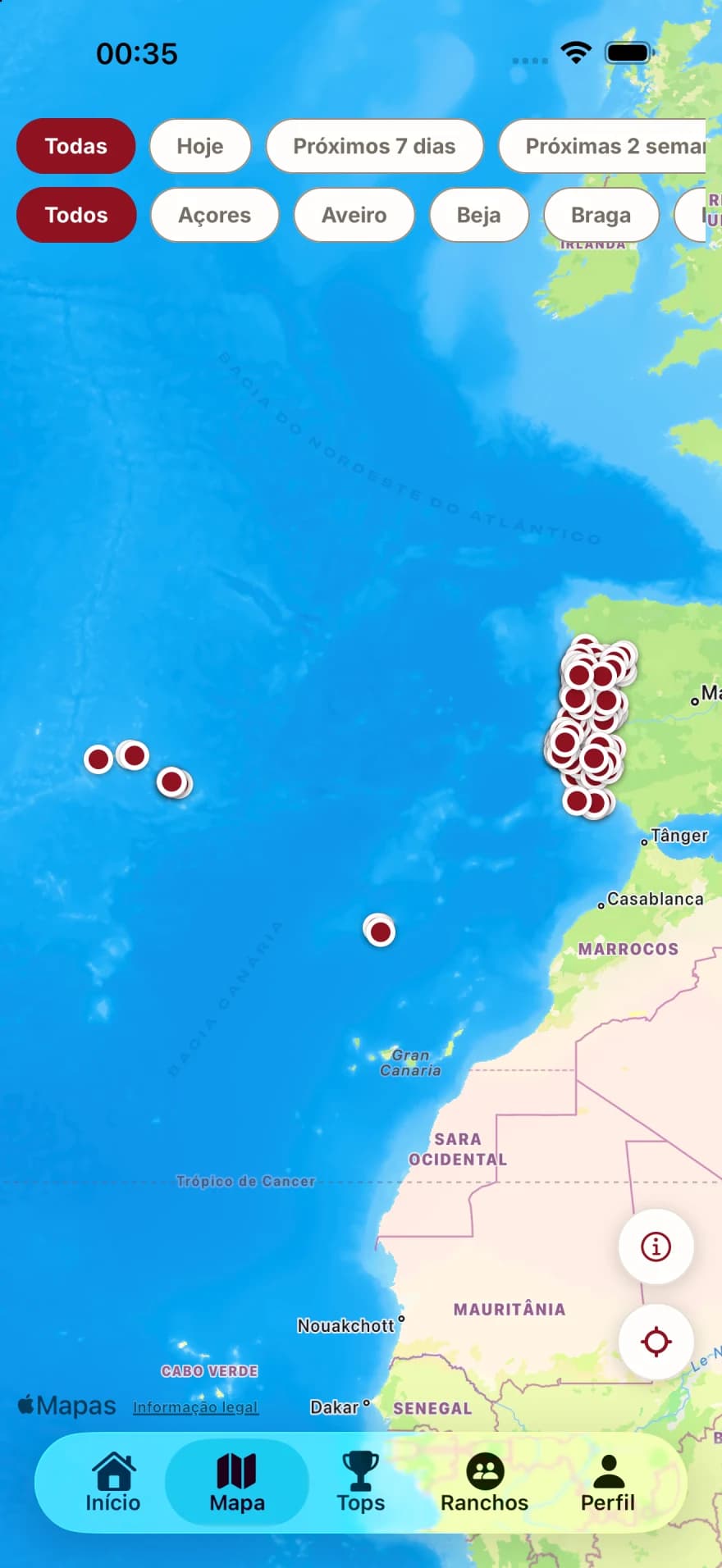 Mapa de festas na BindePaFesta